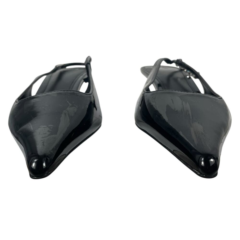 Mango MNG Rhinestone Slingback Kitten Heel Pump Black Size 40/ US 9 - Picture 4 of 13